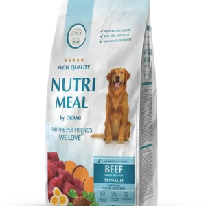 Храна за кучета NutriMeal Beef – телешко, сладък картоф и спанак (10–40 кг)